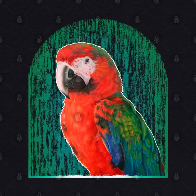 The digital painted parrot (1st version) by LilianaTikage